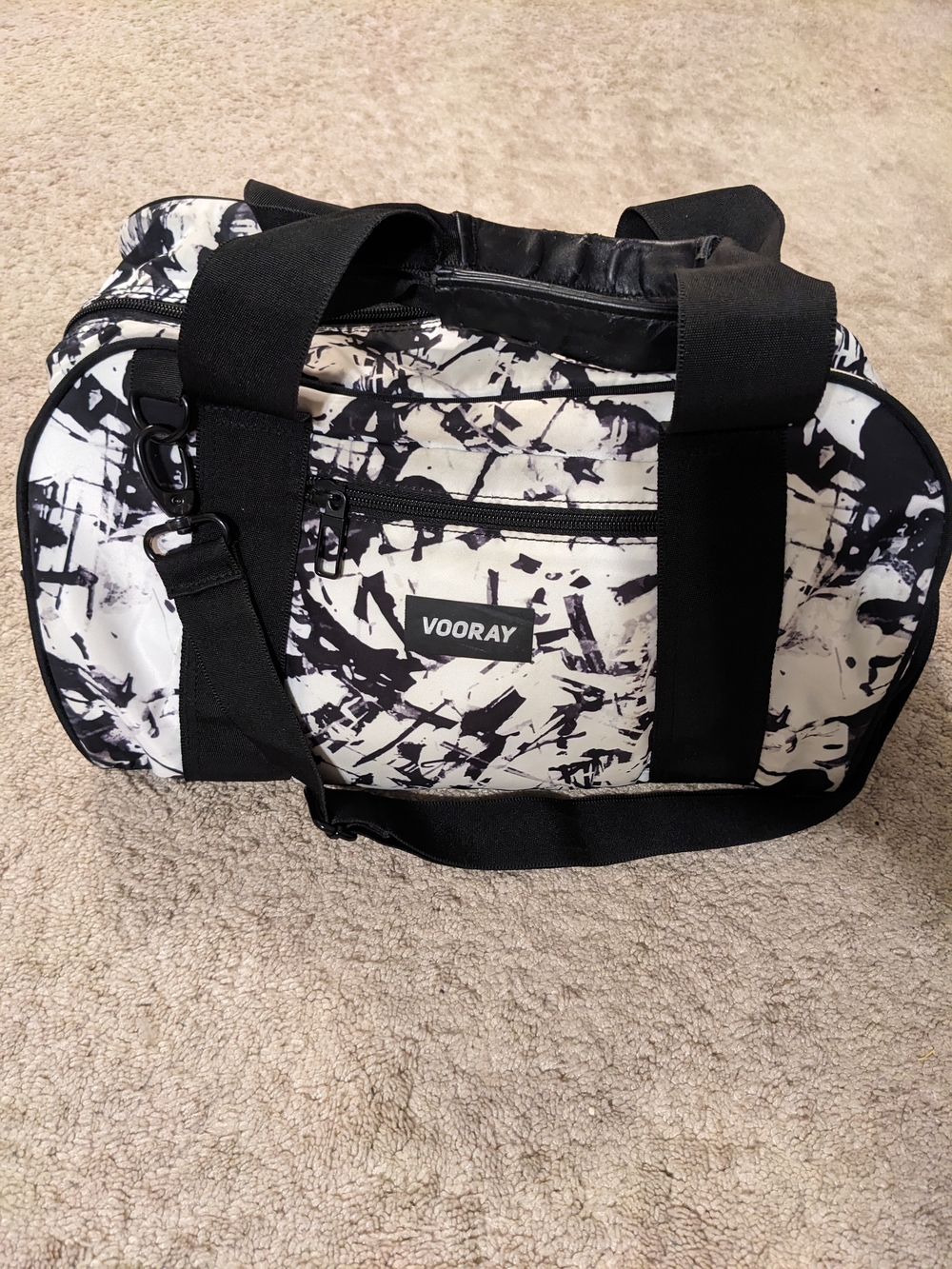 Black & White Printed Gym Bag